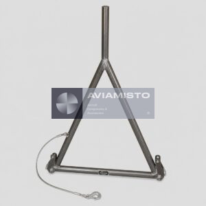 140-9908-00 TV3-117 engine lifting beam complete triangular assembly with safety cable on a light-grey background