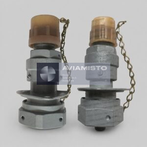 1882A / 1923A onboard hydraulic servicing valve set complete 1882A and 1923A hydraulic servicing valves shown side by side with protective caps, retaining chains, threaded bodies and visible identification markings