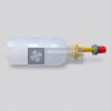 8-100 (ESK-1) tail rotor feathering-hinge oil filling fixture complete translucent reservoir with yellow connector tube, blue-green knurled collar, red end cap and side fitting