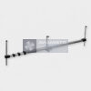 8AT-9102-350 vertical control-rod measuring ruler complete horizontal measuring assembly with end uprights, sliding clamps and central supports visible