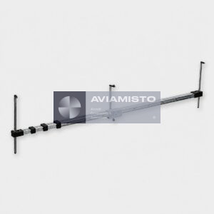 8AT-9102-350 vertical control-rod measuring ruler complete horizontal measuring assembly with end uprights, sliding clamps and central supports visible