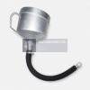 8AT-9119-00 oil filling funnel assembly complete metal funnel with handle, tapered outlet, flexible hose and end fitting