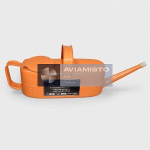 8AT-9129-00 aviation oil filling can complete orange oil can with handle, filler lid, carrying grip, long spout and identification plate