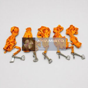 8AT-9900-00 rotor blade mooring set complete five-strap set with metal attachment fittings on a light-grey background