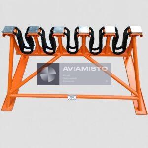 8AT-9915-00 main rotor blade storage support complete support rack with six cradles on a light-grey background