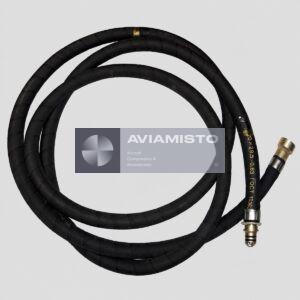 8AT-9918-00 gearbox oil-drain hose complete coiled hose with both end fittings visible on a light-grey background