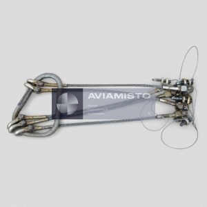 8AT-9922-00 hydraulic equipment panel lifting sling complete multi-leg wire-rope sling with large end frame, hooks, fittings and safety wires