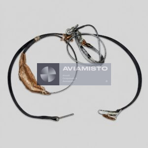 8AT-9924-00 end boom lifting sling complete cable-and-strap assembly with hooks and identification plate