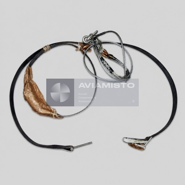 8AT-9924-00 end boom lifting sling complete cable-and-strap assembly with hooks and identification plate