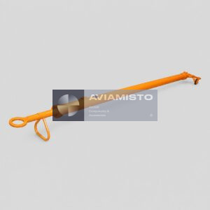 8AT-9927-00 rotor blade turning and helicopter maneuvering bar complete orange tubular bar with loop handle, auxiliary grip, central bracket and opposite-end fitting