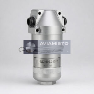 8D2.966.015-2 hydraulic filter with mounting holes, side connections and identification plate