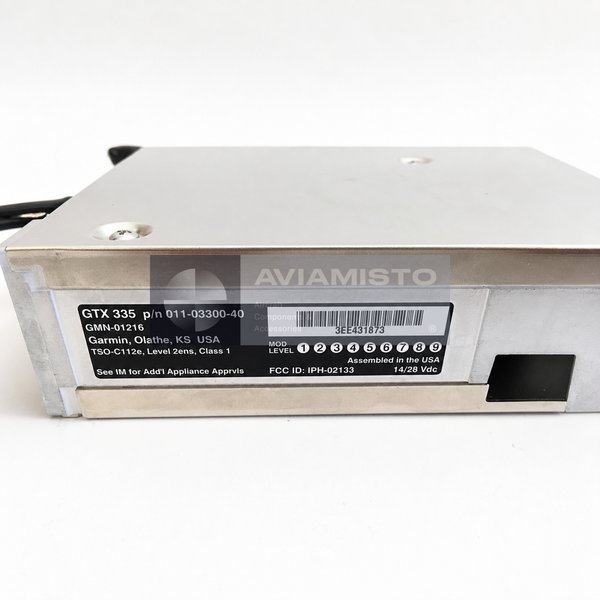 011-03300-40 Garmin GTX 335 identification plate