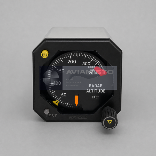 066-3044-04 BendixKing KNI 416 black NVG radar altitude indicator front view