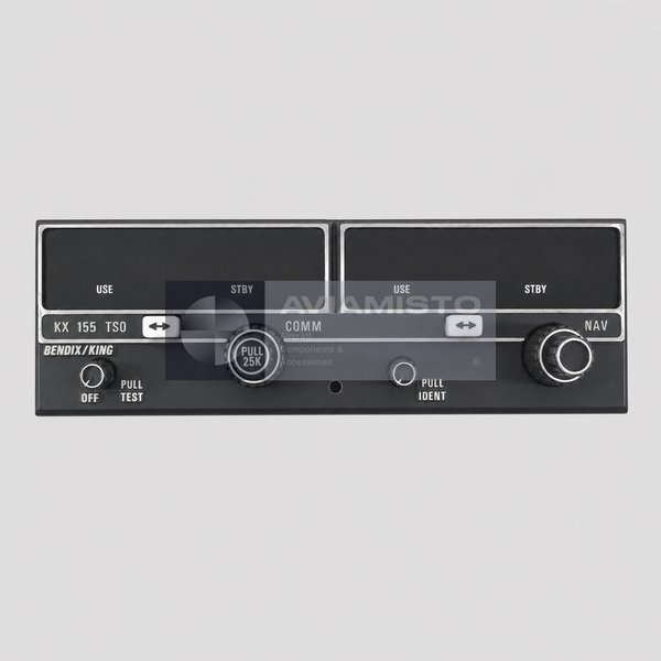 069-1024-42 BendixKing KX 155 NAV/COMM radio front view