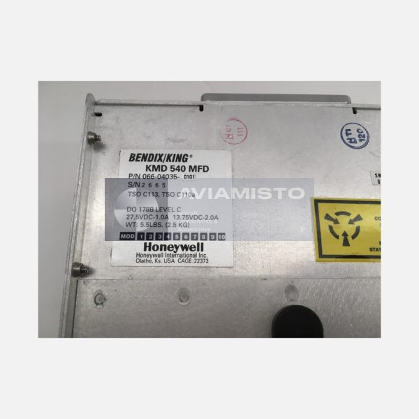 066-04035-0101 BendixKing KMD 540 MFD identification plate