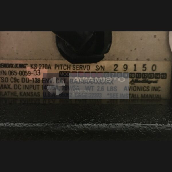 065-0059-03 BendixKing KS 270A identification plate