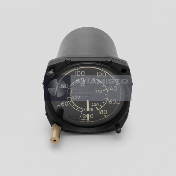 LUN 1107-8 aircraft airspeed indicator complete front view