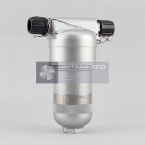 12GF10SN-1 hydraulic filter illustration with cylindrical housing and capped ports