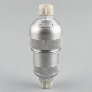 12GF5-1 hydraulic filter illustration with silver cylindrical housing and protective end caps