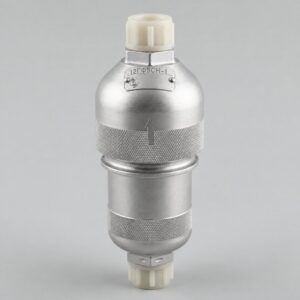 12GF5SN-1 hydraulic filter illustration with silver cylindrical housing and protective end caps