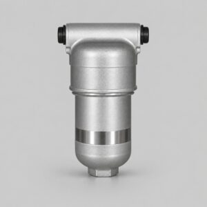 14GF1SN-1 hydraulic filter reference with horizontal top bar, black end caps, polished band and bottom hex fitting