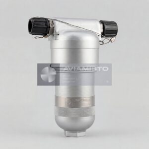 15GF12-1 hydraulic filter illustration with cylindrical housing and capped ports