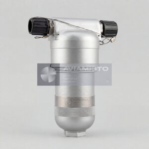 15GF17BN-1 hydraulic filter illustration with cylindrical housing and capped ports