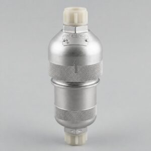 15GF18SN-1 hydraulic filter illustration with silver cylindrical housing and protective end caps