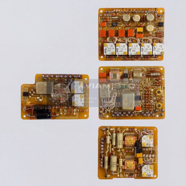 Unpacked boards for the A-034-4-16 indicator, including the 3027 audio indication unit board