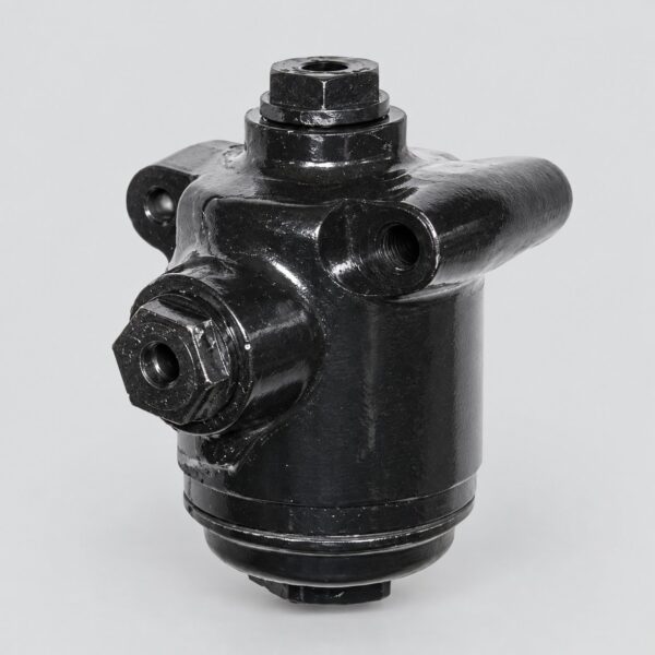 8D2.966.064 fuel filter with black housing, angled front connection, upper plug and right-side tube