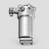 8D2.966.134-01 fuel filter with cylindrical bowl, upper fittings, side connector and lower mounting base