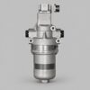 8D2.966.464 hydraulic filter with upper valve block, capped side ports, mounting holes and lower bowl