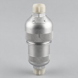 FG34/1SN-1 hydraulic filter illustration with silver cylindrical housing and protective end caps